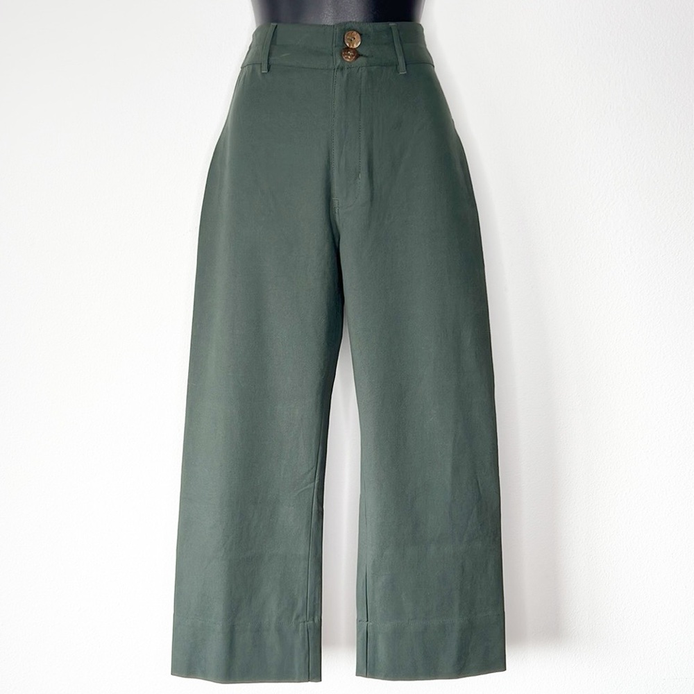 Wide Leg Green Pants